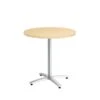 Union & Scale™ Workplace2.0™ Multipurpose 30" Round Natural Maple Laminate Seated Height Silver Base Table (54808)