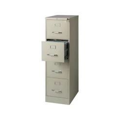 Quill Brand® 4-Drawer Vertical File Cabinet, Locking, Letter, Putty/Beige, 22"D (22336D)