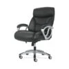 Sadie Leather Big And Tall High-Back Executive Chair, Black (BSXVST341)