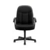 HON High-Back Executive Chair, Center-Tilt, Fixed Arms, Black Fabric (BSXVL601VA10)