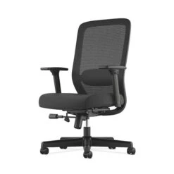 HON Exposure Mesh High-Back Task Chair, Synchro-Tilt, Lumbar, Seat Glide, 2-Way Arms, Black Fabric (BSXVL721LH10)