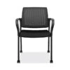 HON Ignition Ilira-Stretch Mesh Multi-Purpose Stacking Chair, Black (HONIS107IMCU10)