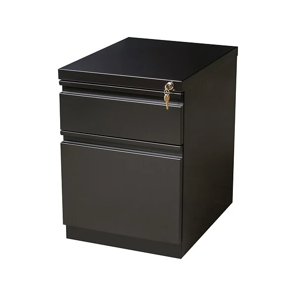 Quill Brand® 2-Drawer Vertical File Cabinet, Locking, Black, Letter, 19.88"D (28881D)