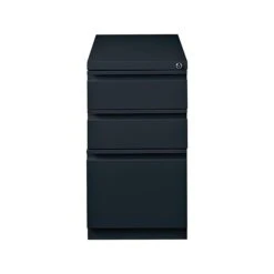 Quill BrandĀ® 3-Drawer Vertical File Cabinet, Locking, Black, Letter, 22.88"D (25170D)