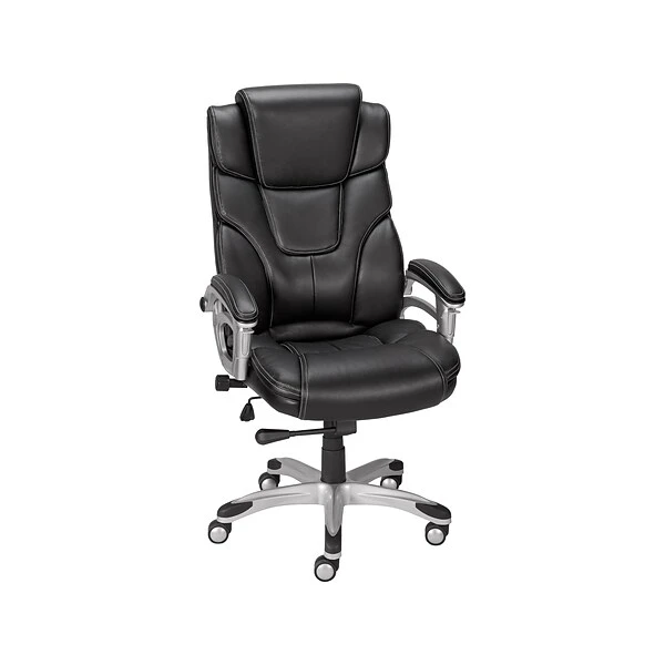 Quill Brand® Baird Bonded Leather Manager Chair, Black (23234)