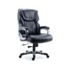 Quill Brand® Denaly Big & Tall Bonded Leather Manager Chair, Black (51468)