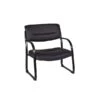 Regency Crusoe Bonded Leather Guest Big & Tall Chair, Black (1106BK)