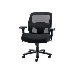 Quill BrandĀ® Driscott Mesh Back Fabric Managers Big & Tall Chair, Black (28354)