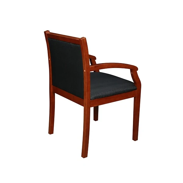 Regency Regent Fabric Guest Chair, Black/Cherry (9875CHBK)