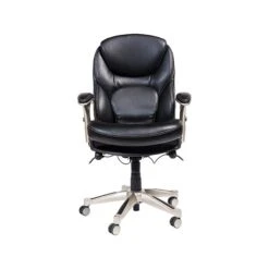 Serta Back In Motion Leather Executive Chair, Black (CHR200006)
