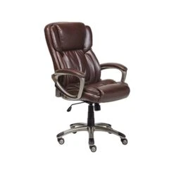 Serta Bonded Leather Executive Chair, Biscuit Brown (CHR200090)