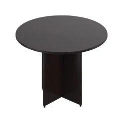 Global Industries Preside 42''W Round Conference Tabletop, Gray (TDSL42R-AEL)