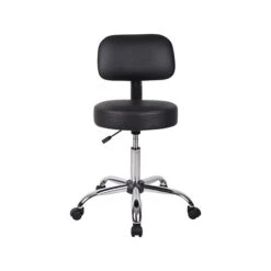 Boss Be Well Medical Spa Professional 26.5" Drafting Stool, Black (B245-BK)