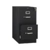 HON 510 Series 2-Drawer Vertical File Cabinet, Locking, Letter, Black, 25"D (HON512PP)