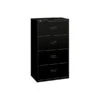 HON Lateral File, 4 Drawers, Molded Pull, 36"W, Black Finish (BSX484LP)