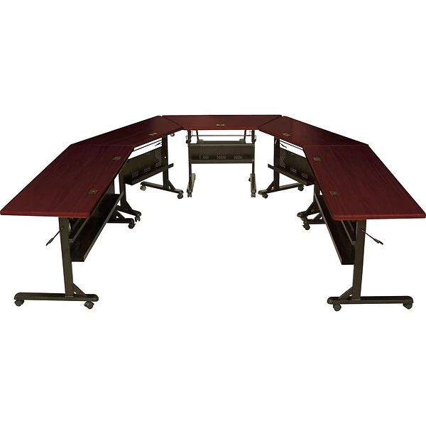 Balt Flipper Training Room Table, 24"D X 60"W, Mahogany (89879M) - Image 4