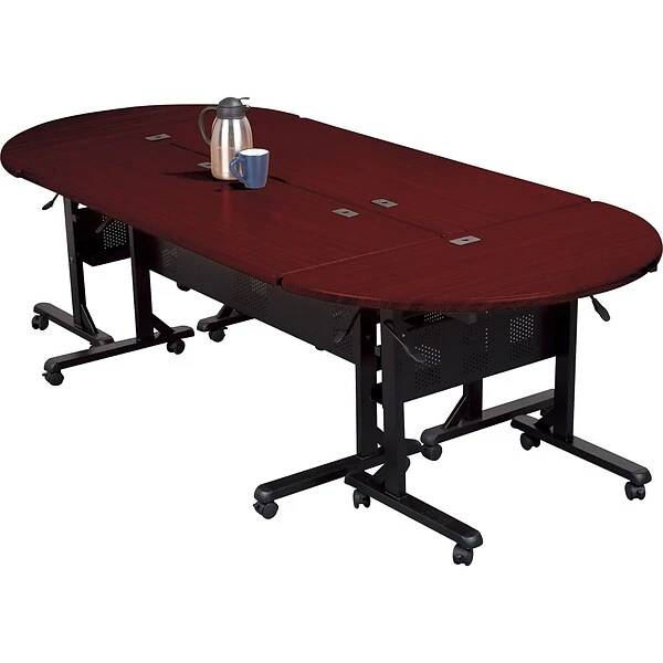 Balt Flipper Training Room Table, 24"D X 60"W, Mahogany (89879M) - Image 5