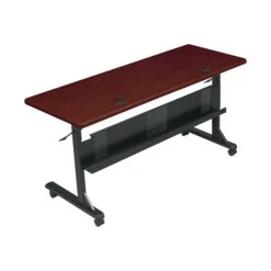 Balt Flipper Training Room Table, 24"D X 60"W, Mahogany (89879M)