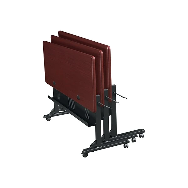 Balt Flipper Training Room Table, 24"D X 60"W, Mahogany (89879M) - Image 2
