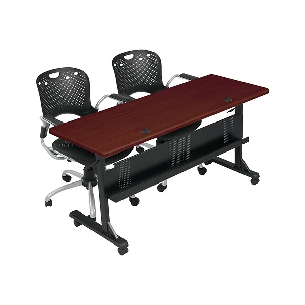 Balt Flipper Training Room Table, 24"D X 60"W, Mahogany (89879M) - Image 7