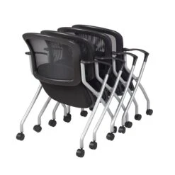 Regency Cadence Mesh Nesting Chair, Black (2309BK4PK)