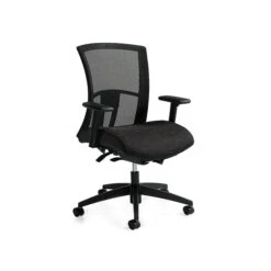 Global Vion Mesh Back Fabric Computer And Desk Chair, Black (6321-8-UR22)