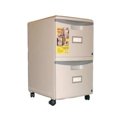 Storex 2-Drawer Vertical File Cabinet, Mobile/Pedestal, Letter/Legal, Gray, 18.25" (61301B01C)