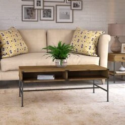 Kathy Ireland® Home By Bush Furniture Ironworks Coffee Table, Vintage Golden Pine (KI50111-03)