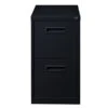 2-Drawer File Cabinet With Concealed Wheels, Black, 19" Deep (19531)