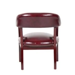 Boss Ivy League Vinyl Executive Captain’s Chair, Burgundy (B9540-BY)
