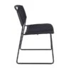 Regency Zeng Fabric Padded Stack Chair, Black (4450BK)