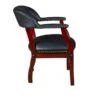 Regency Ivy League Vinyl Captain Chair, Black (9004BK)