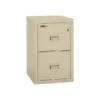 FireKing Small Office/Home Office 2-Drawer Vertical File Cabinet, Fire Resistant, Letter/Legal, Parchment, 22.12" (2R1822-CPA)