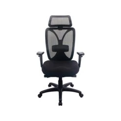 Tempur-Pedic Mesh Back Fabric Computer And Desk Chair, Black (TP6450-BLKMB)