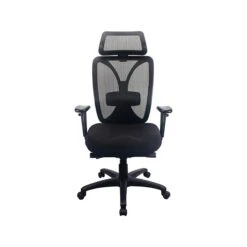 Tempur-Pedic Mesh Back Fabric Computer And Desk Chair, Black (TP6450-BLK-PIP)