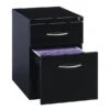 Hirsh 2-Drawers File Cabinet With Wheels, Arch Handle, Letter Size, Black, 20"D (21119)