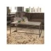 Bush Furniture Refinery 47.99" X 24.02" Coffee Table, Rustic Gray/Charred Brown (RFT148RG-03)