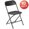 Flash Furniture HERCULES Plastic Student/School Chairs, Black, 10/Pack (LE-L-3-BK-GG)