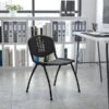 Flash Furniture HERCULES Plastic Office Chair, Black (RUT-NF01A-BK-GG)