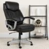 Flash Furniture HERCULES Series Ergonomic LeatherSoft Swivel Big & Tall Executive Office Chair, Black (GO18501LEA)