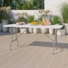Flash Furniture 72" Folding Table, Granite White (RB3072)