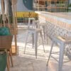 Flash Furniture Industrial Metal Restaurant Barstool, Silver (CH3132030SIL)