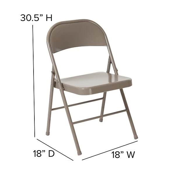 Flash Furniture HERCULES Series Metal Folding Chair (BDF002GY) - Image 5