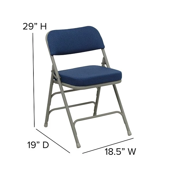 Flash Furniture HERCULES Series Fabric Folding Chair, Navy, 2/Pack (2HAMC320AFNVY) - Image 5