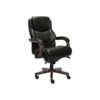 La-Z-Boy Delano Ergonomic Leather Executive Big & Tall Chair, 400 Lb. Capacity, Jet Black/Gray (CHR10045B)